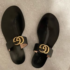 Gucci marmont thong sandals